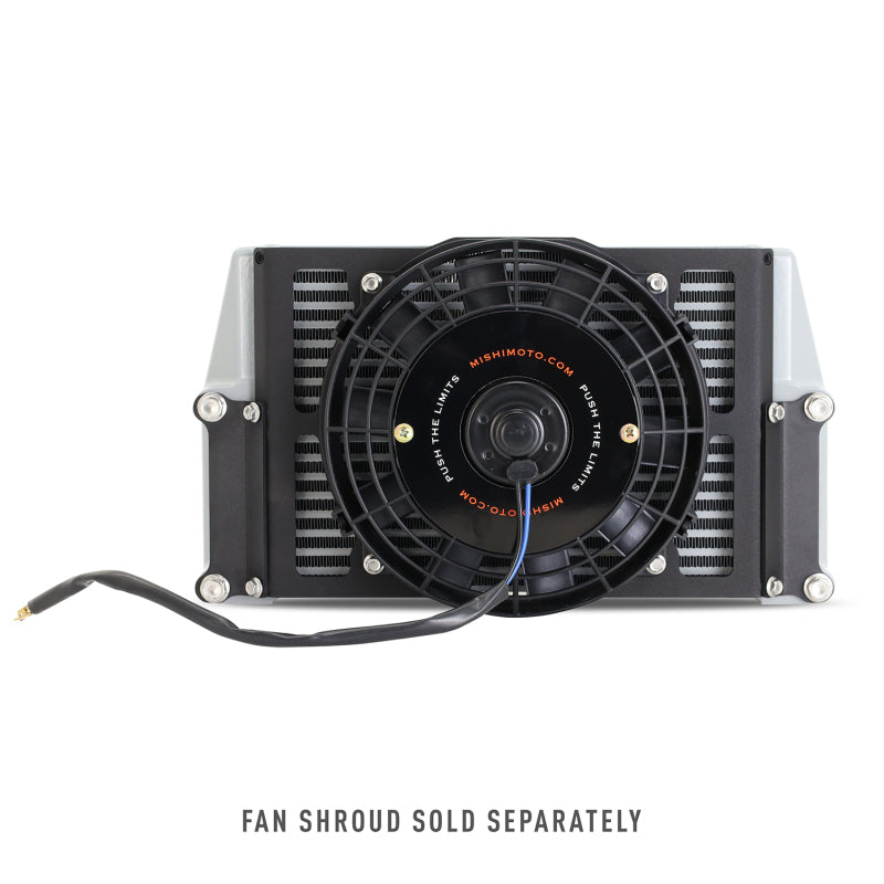 Mishimoto Universal 10in. Heavy-Duty Oil Cooler Fan Shroud - Micro Wrinkle Black - #MMFS-HDOC-10