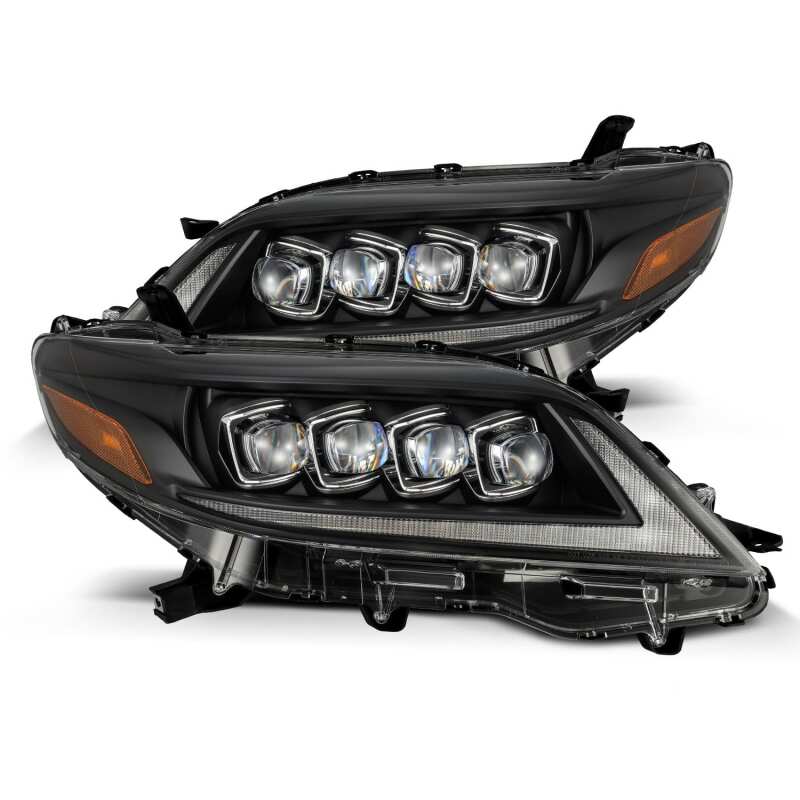 AlphaRex 880768 2011+ Toyota Sienna NOVA LED Projector Headlights Plank Style Black w/Activation Light/Sequential Signal/DRL