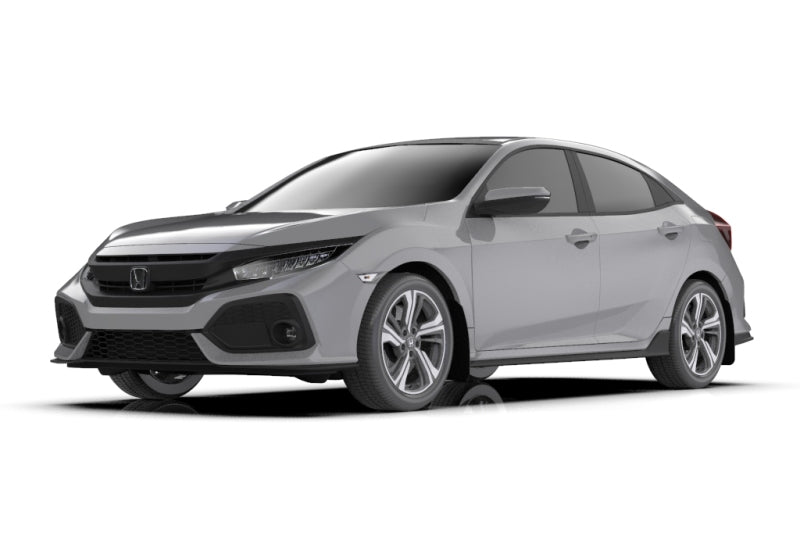 Rally Armor Mud Flaps - 2017-2021 Honda Civic - RAL UR Blk Flap/Dark Grey Logo - #MF51-UR-BLK/DGRY
