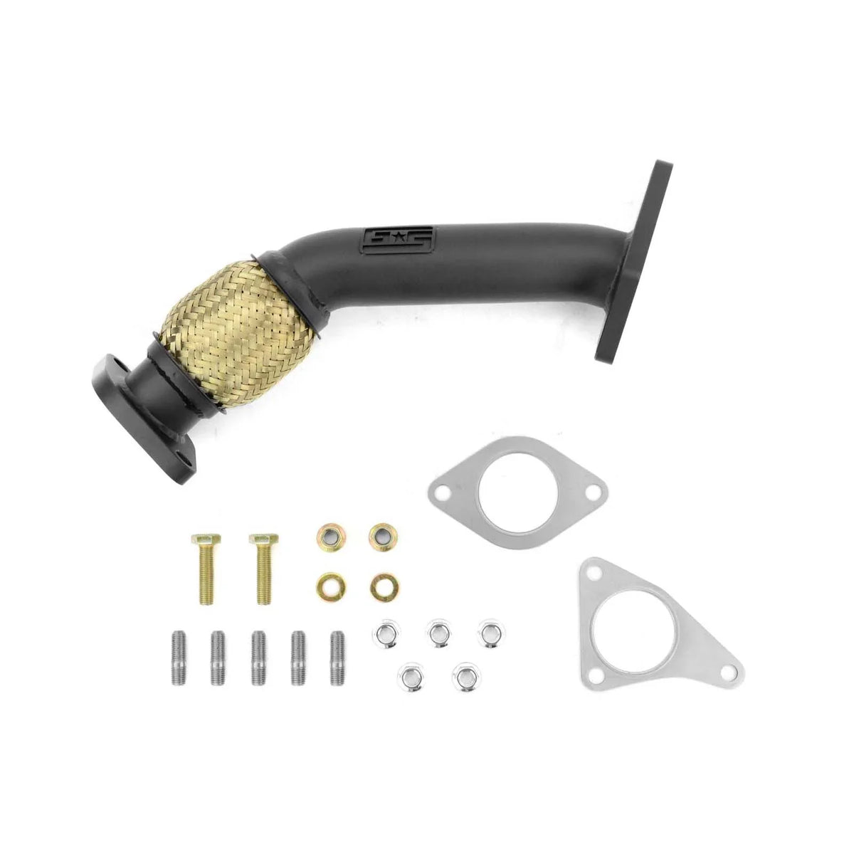 GrimmSpeed GRM.1099.1.BLK for 04-21 Subaru STI EJ25 2 Bolt Up-Pipe - Black Ceramic Coated