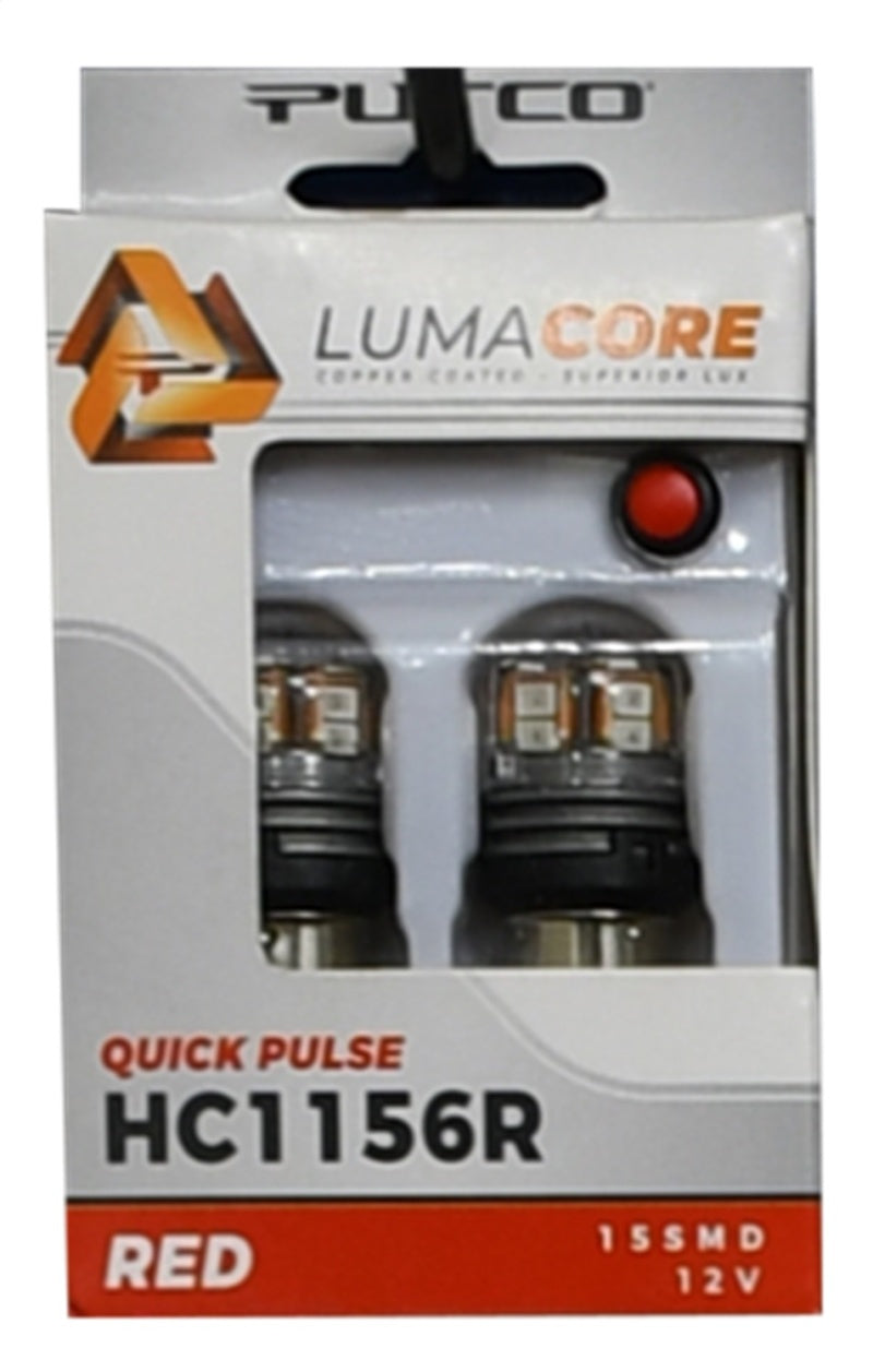 Putco for LumaCore 1156 Red - Pair (x3 Strobe with Bright Stop)