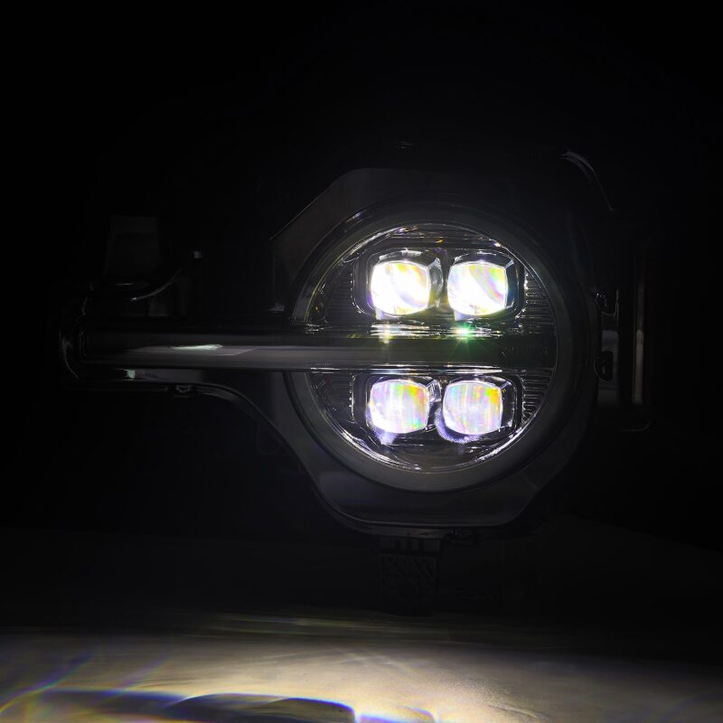 AlphaRex 880259 21-23 Ford Bronco NOVA LED Projector Headlights Alpha-Black w/Activation Light/Sequential Signal/DRL