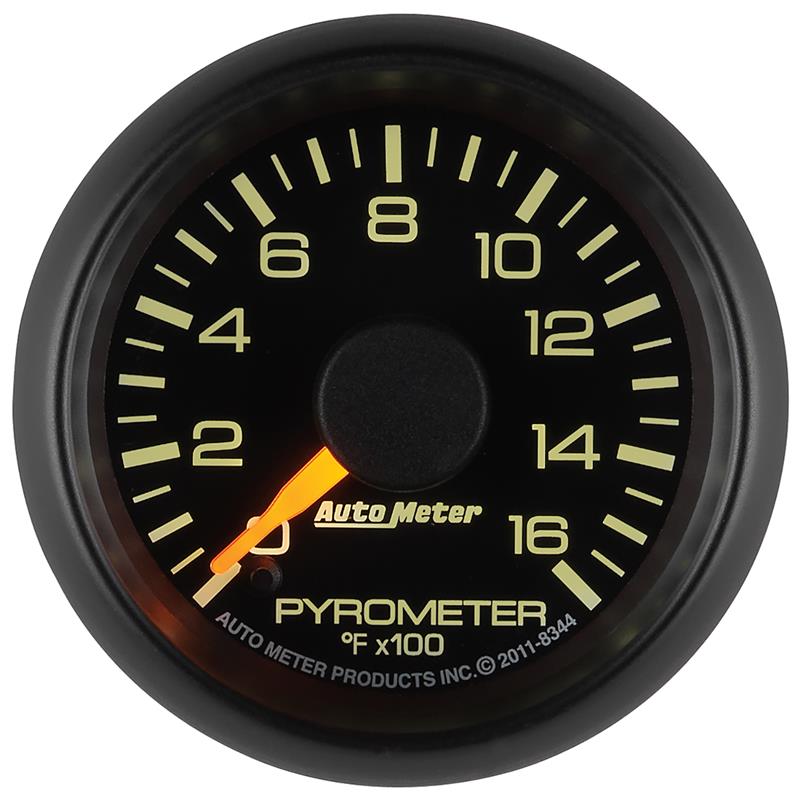 AutoMeter 8344 Factory Match 2-1/16in 0-1600 Degrees F Full Sweep Electric Pyrometer (EGT) Gauge for GM