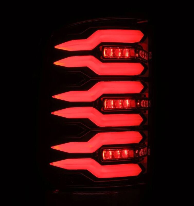 AlphaRex 630070 07-13 GMC Sierra 1500/2500 HD/3500 HD Luxx Series LED Tail Lights - Alpha Black