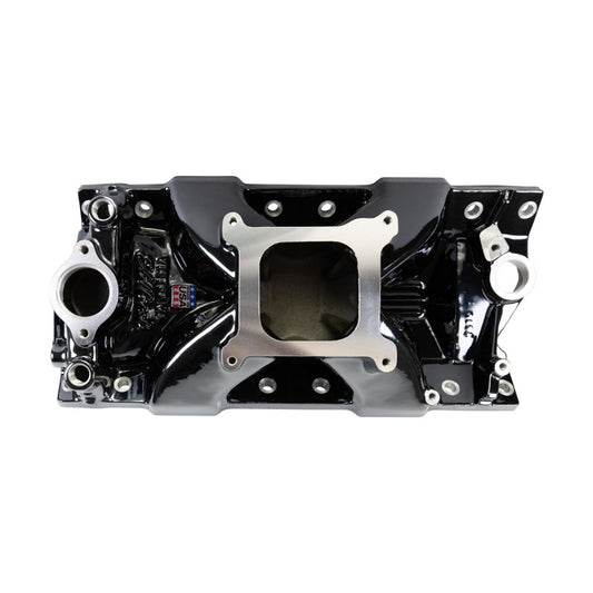 Edelbrock 2975-BP Chevrolet Small Block Victor Jr. 23 Degree Black Plasma Intake Manifold