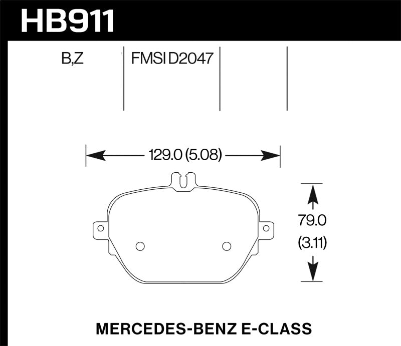 Hawk Performance HB911Z.654 Performance Ceramic Street Brake Pads
