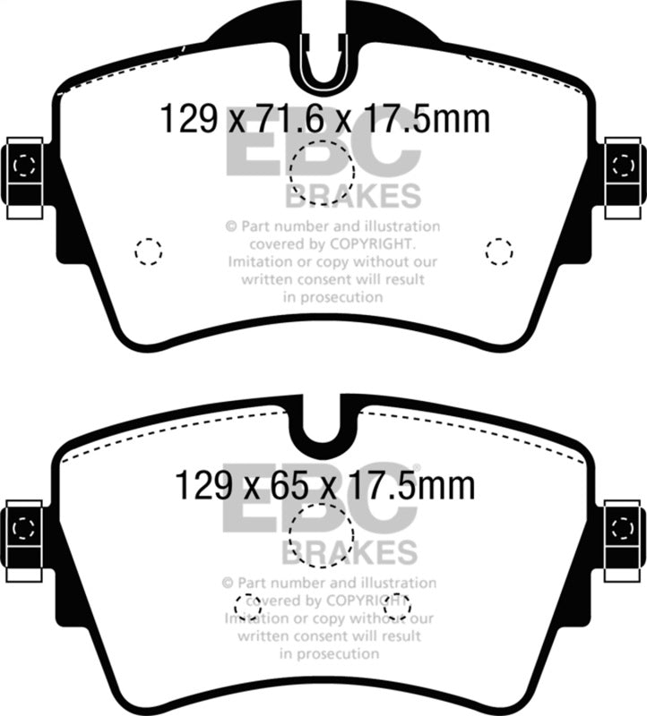 EBC 15 Mini Hardtop (F55) Cooper S 2.0T Bluestuff Front Brake Pads DP52227NDX