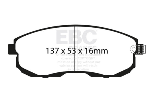 EBC 02-03 Infiniti G20 2.0 Redstuff Front Brake Pads DP31636C