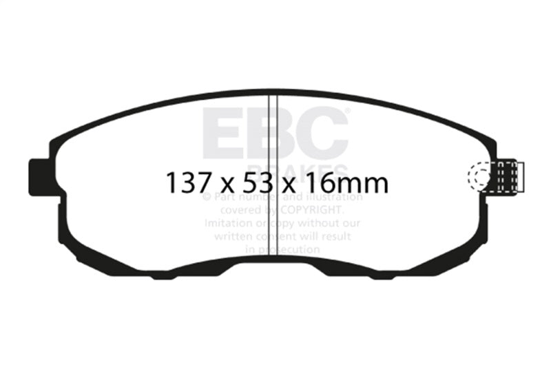 EBC 02-03 Infiniti G20 2.0 Yellowstuff Front Brake Pads DP41636R