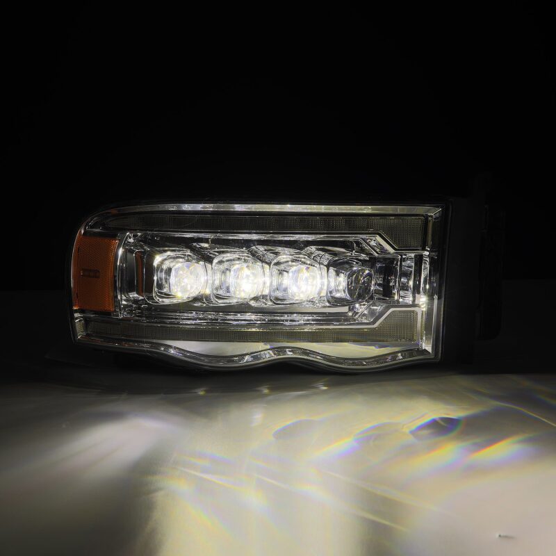 AlphaRex 880565 02-05 Dodge Ram 1500 NOVA LED Projector Headlights Plank Style Chrome w/Activation Light/Sequential Signal