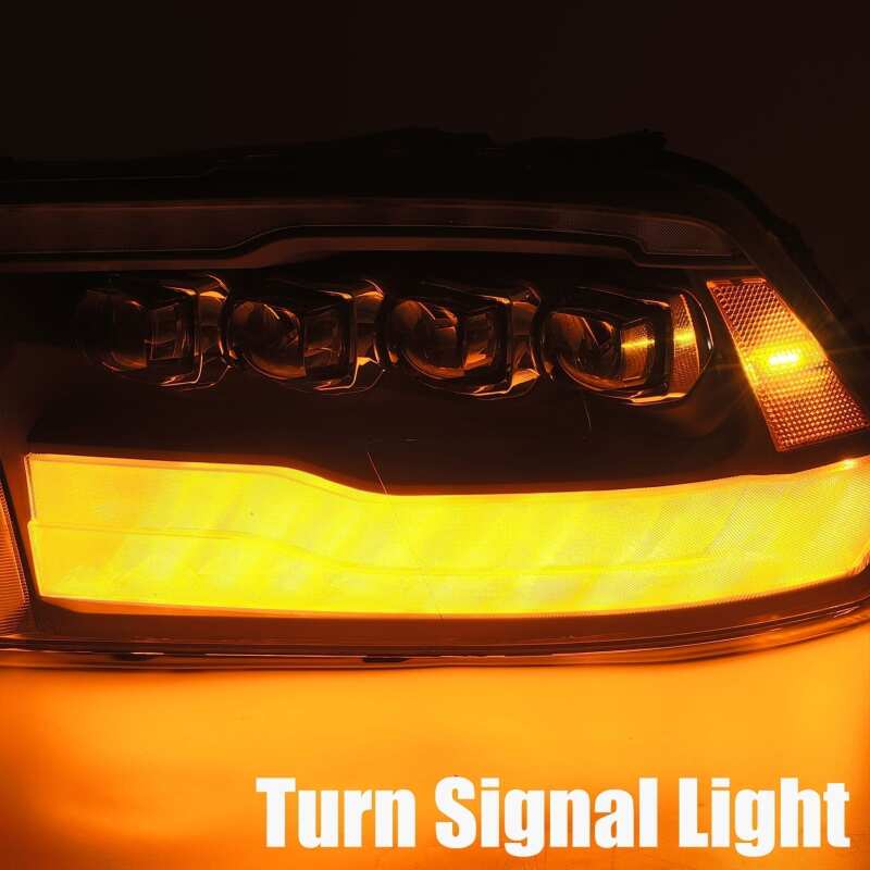 AlphaRex 880541 09-18 Dodge Ram 1500 HD NOVA LED Projector Headlights Plank Style Design Alpha Black w/DRL