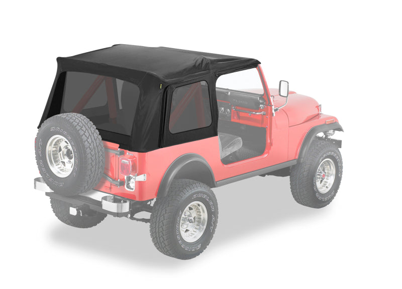 Bestop 76-86 Jeep Cj7 / 87-95 Wrangler YJ Supertop Classic (Black Denim Tinted Windows)