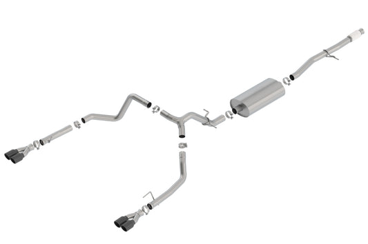 Borla 140768BC 2019 Chevy Silverado 1500 5.3L V8 CC SB 147.4in WB Touring Cat-Back w/ Quad BC Round Tips - #140768BC