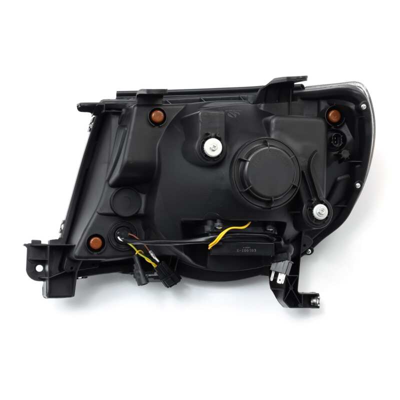 AlphaRex 880733 05-11 Toyota Tacoma LUXX Crystal Headlights Plank Style Alpha Black w/Activation Light/DRL