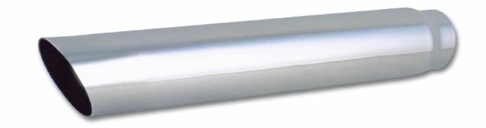 Vibrant 4in Round SS Truck/SUV Exhaust Tip (Single Wall Angle Cut) - 2.5in