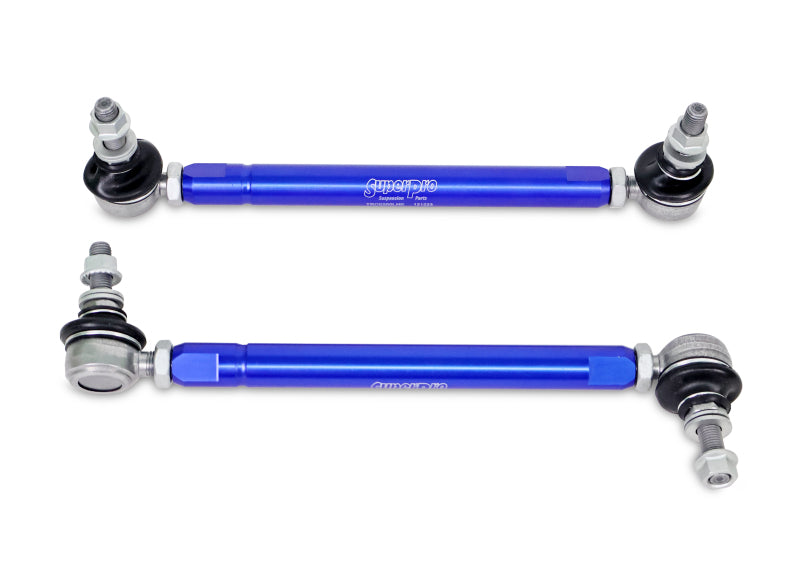 SuperPro Front Sway Bar Link Kit - Heavy Duty Adjustable (254mm-305mm Length, 10mm Studs)