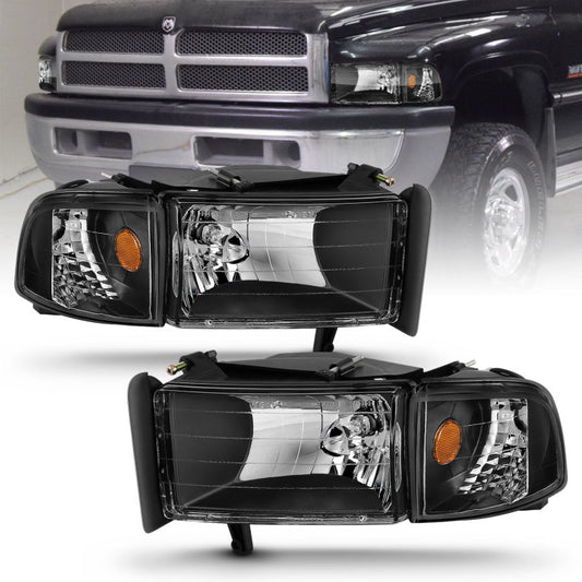ANZO 1994-2002 Dodge Ram 2500 Crystal Headlights