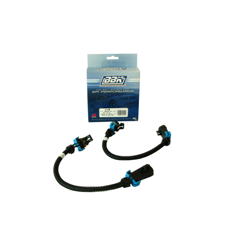 BBK Performance 1115 O2 Sensor Extension Harness 12 in (Pair) for 2008-2015 Chevrolet Camaro / Corvette (3.6L / 6.2L)