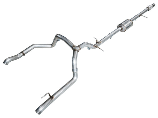 AWE Tuning 4th Gen GM 1500 5.3L 0FG Cat-Back Split Rear Exit (w/ Bumper Cutouts) - OE Tips
