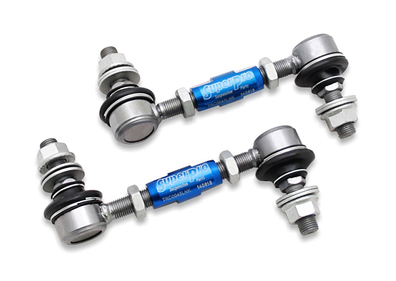 SuperPro Rear Sway Bar Link Kit - Heavy Duty Adjustable (125mm-145mm Length, 12mm Studs)