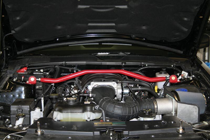 UMI Performance 1005-B GT Front Strut Tower Brace Black for 2005-2014 Mustang