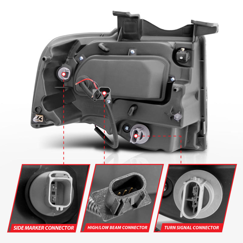 ANZO 2007-2014 Ford Expedition LED Projector Headlights