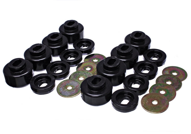 Energy Suspension for 07-10 Chevy K2500/3500HD Body Mount Set - Black 3.4162G