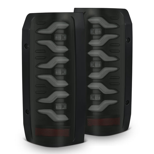 AlphaRex 658005 87-96 Ford Bronco/F-150 Luxx-Series LED Tail Lights - Black
