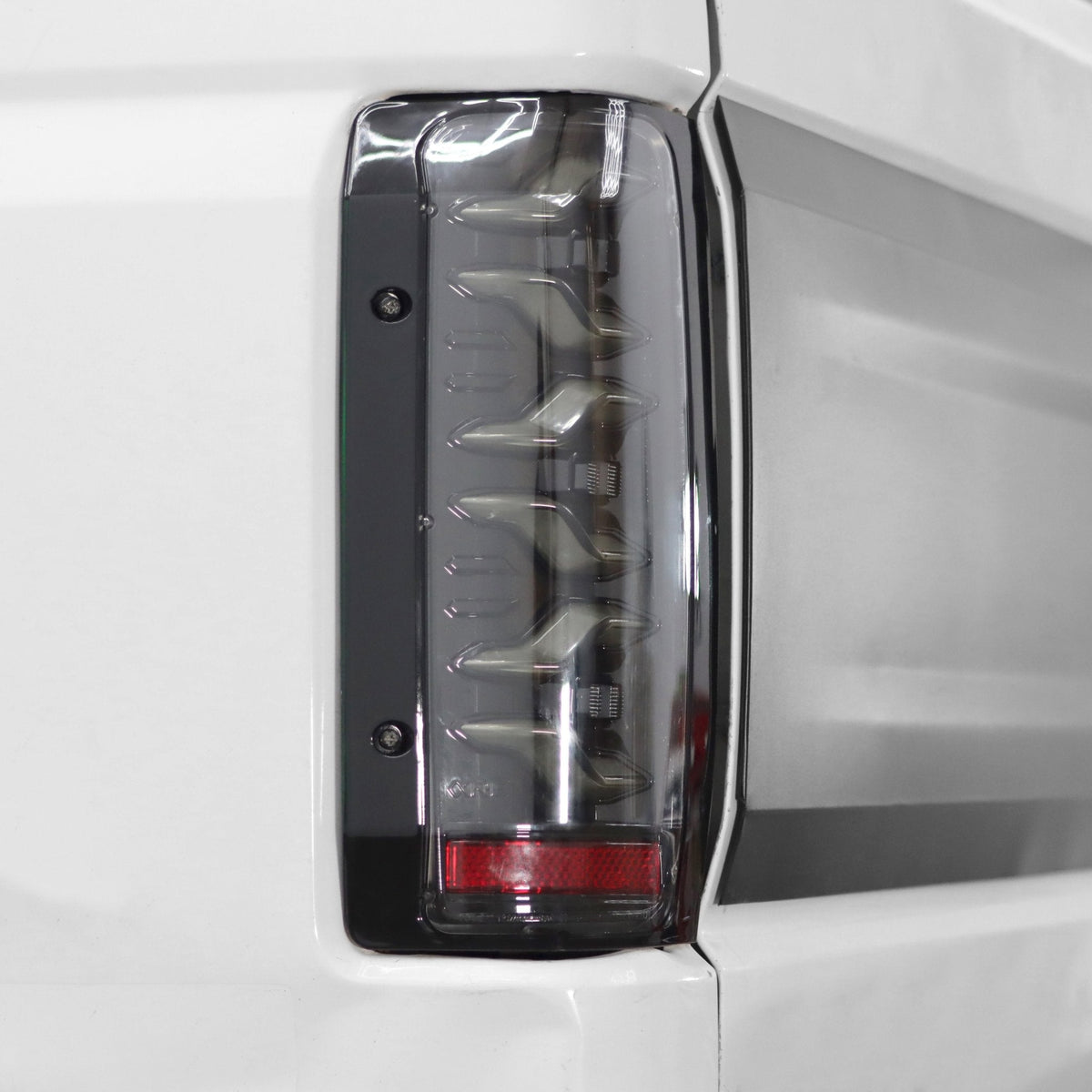 AlphaRex 658007 87-96 Ford Bronco/F-150 Luxx-Series LED Tail Lights - Black Red