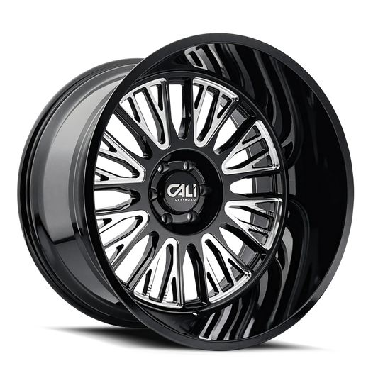 Cali Off-Road Vertex 9116 22x12 8x170 -44mm Gloss Black Milled Wheel 9116-22270BM