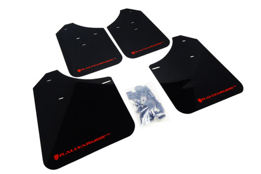 Rally Armor UR Mud Flaps - 2002-2007 Subaru Impreza - Black/Red Logo - #MF1-UR-BLK/RD