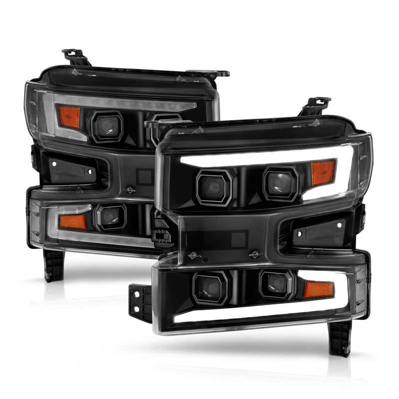 ANZO 2019-2022 Chevrolet Silverado 1500 LED Projector Headlights