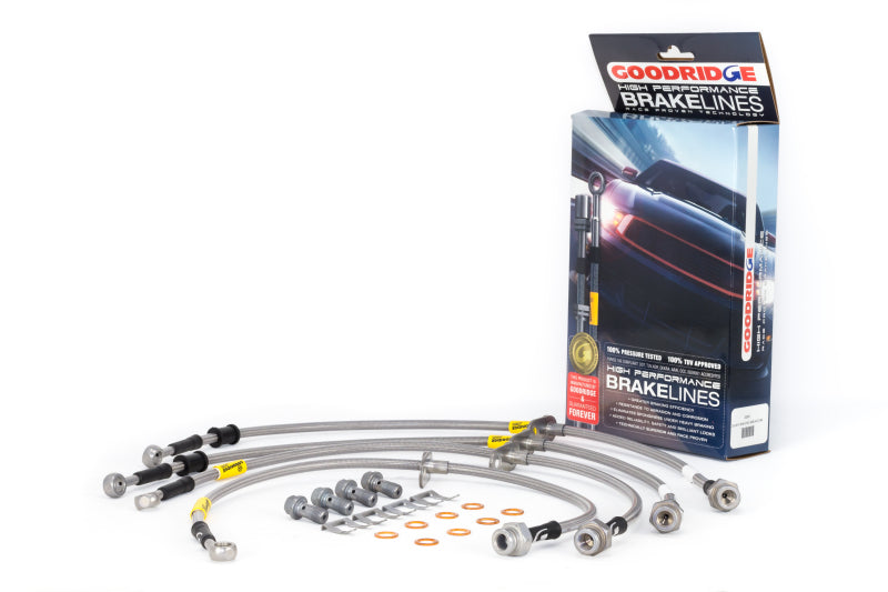 Goodridge 17-21 Honda Civic Hatchback Stainless Steel Brake Line Kit 20041