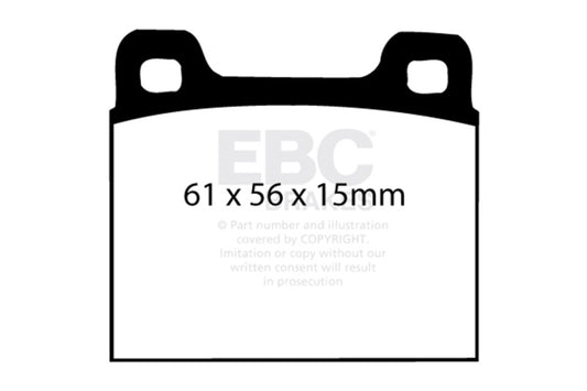 EBC 73-77 Porsche 911 2.7L Redstuff Front/Rear Brake Pads DP3104C
