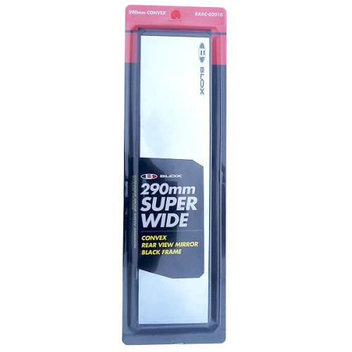 BLOX Racing 290mm Convex Mirror Black Frame Blue Tint BXAC-02011