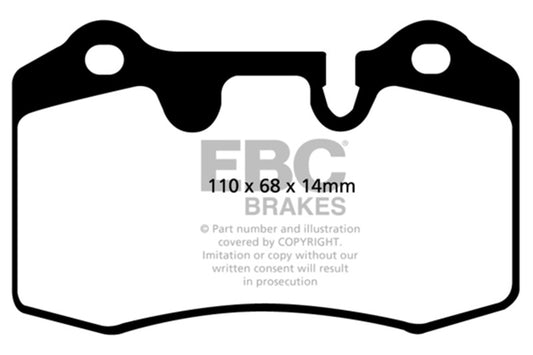EBC 2004-2012 Aston Martin DB9 5.9 Redstuff Rear Brake Pads DP31909C