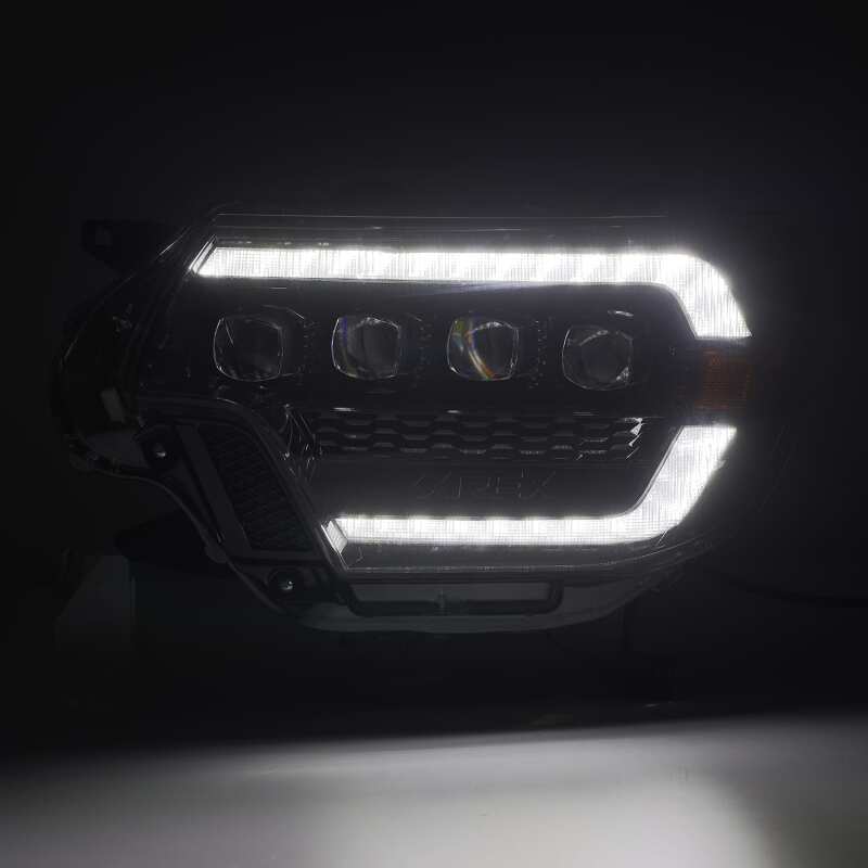 AlphaRex 880752 12-15 Toyota Tacoma NOVA LED Projector Headlights Plank Alpha Black w/Activation Light/Sequential Signal/DRL