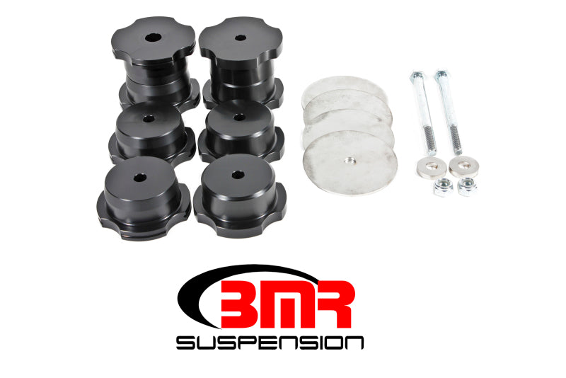 BMR 2016-2024 6th Gen Camaro Rear Cradle Bushing Kit (Delrin) - Black