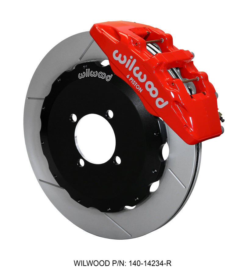 Wilwood Dynapro 6 Front Hat Kit 12.88in Red 2016-Up Mazda MX5 Miata w/ Lines - #140-14234-R