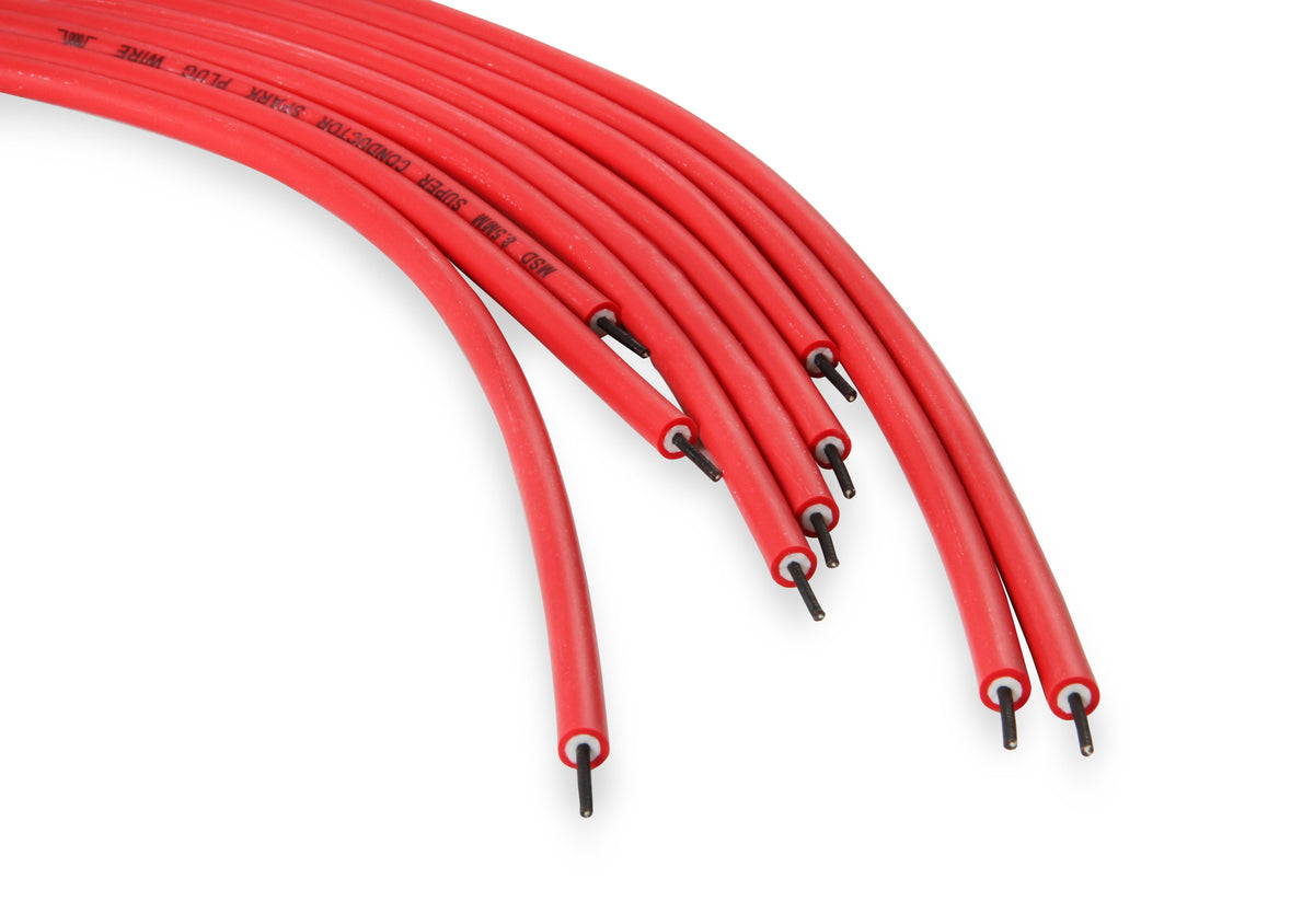 MSD 31229 Super Conductor 8.5mm Spark Plug Wire Set, 8 Cylinder 90° Plug/90° Cap