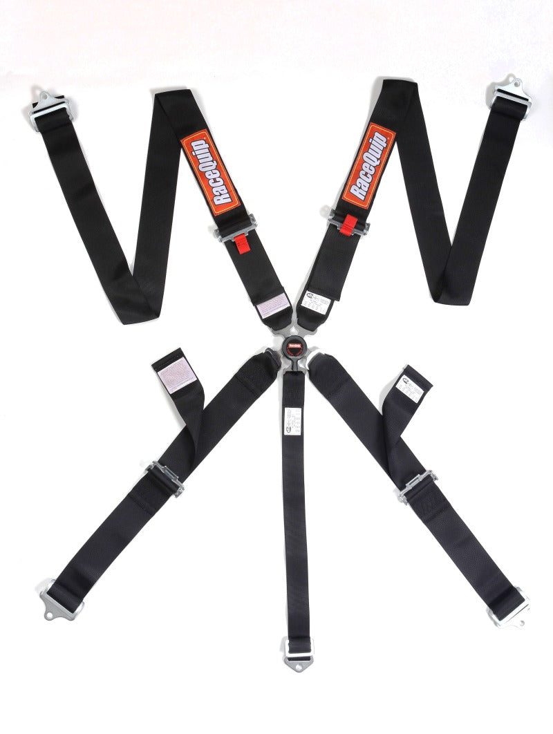RaceQuip 742002 Black SFI Camlock 5-Point Pull-Up Lap Seat Belt