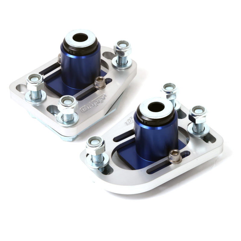 BBK Performance 2525 Caster Camber Plate Kit Silver Anodized for 1979-1993 Ford Mustang