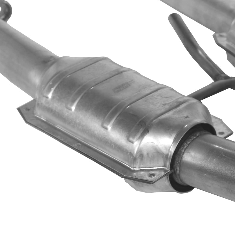 BBK Performance 1509 Short Mid H-Pipe with Catalytic Converters (2-1/2 in) for 1979-1993 Ford Mustang (5.0L) with BBK Long Tube Headers