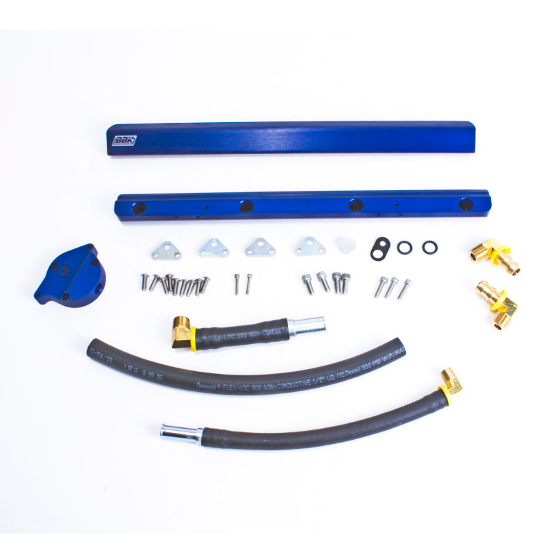BBK Performance 5010 High Flow Fuel Rail Kit Billet Aluminum for 1986-1993 Ford Mustang 5.0L