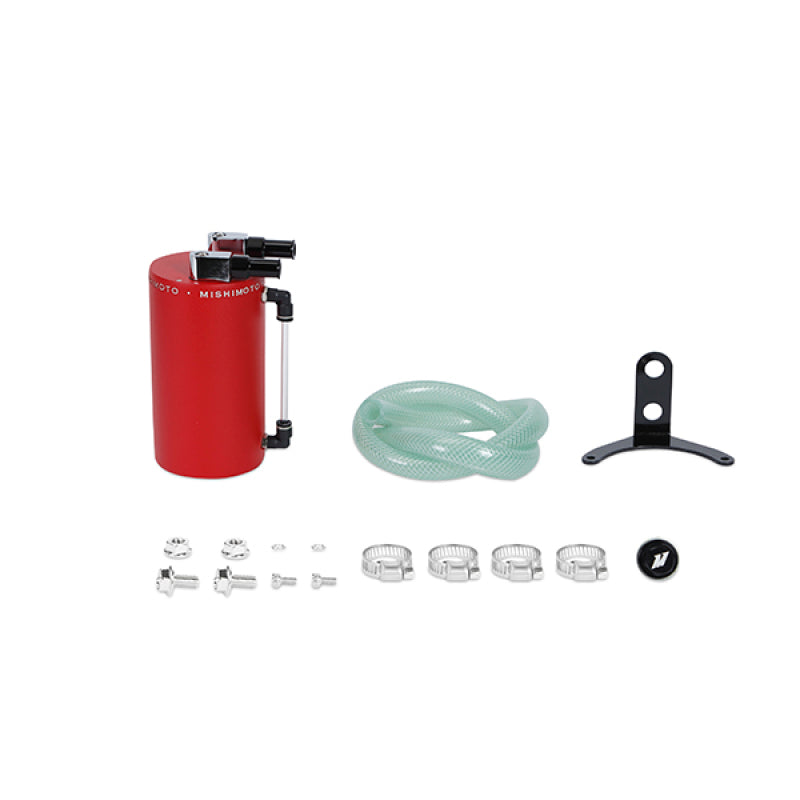 Mishimoto Large Aluminum Oil Catch Can - Wrinkle Red - #MMOCC-LAWRD