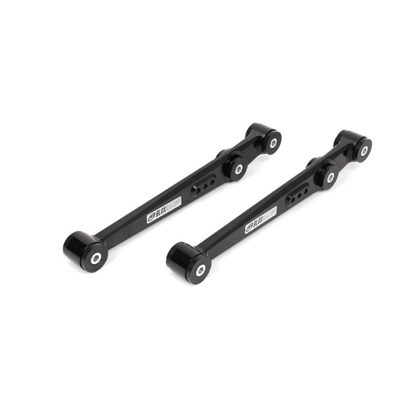 BLOX Racing V2 Billet Rear Lower Control Arms Poly Bushings 96-00 Honda Civic - Black BXSS-21204-BK-V2