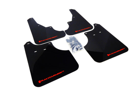 Rally Armor UR Mud Flaps - 2009-2013 Subaru Forester - Black/Red Logo - #MF11-UR-BLK/RD