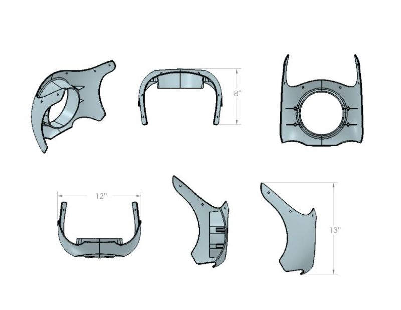 Burly Brand B10-0001 Outlaw Fairing