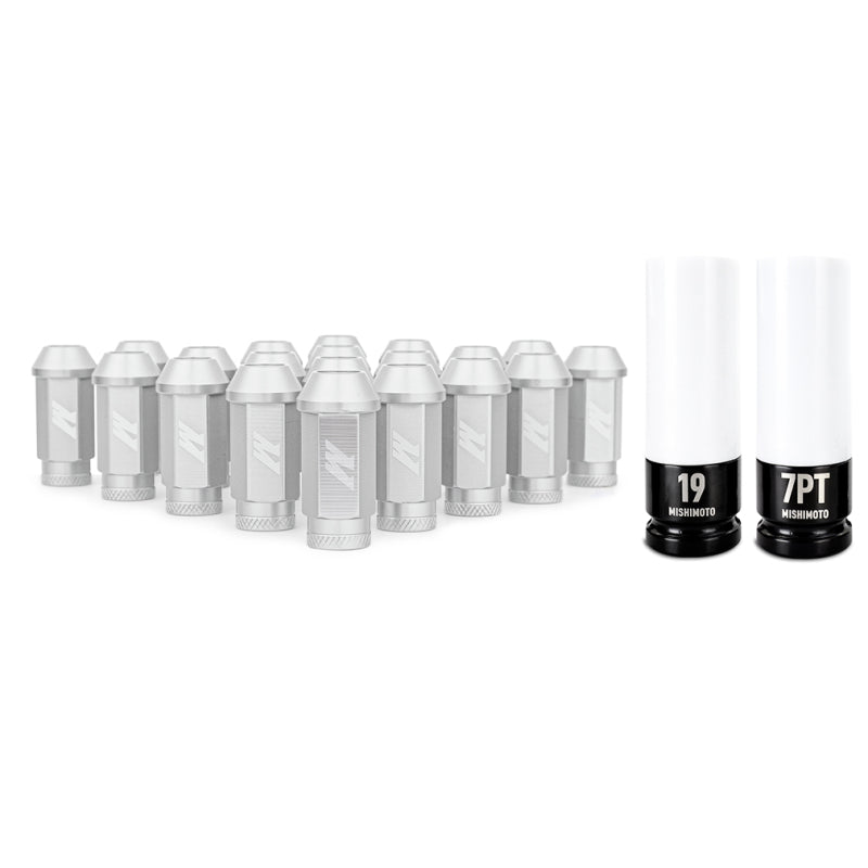 Mishimoto Aluminum Locking Lug Nuts M12x1.5 20pc Set Silver - #MMLG-15-20LSL