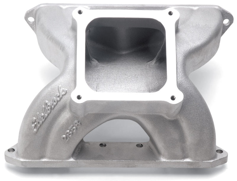 Edelbrock 2858 Manifold SBC Victor Spider Glidden 18 Degree Heads Dominator Flange